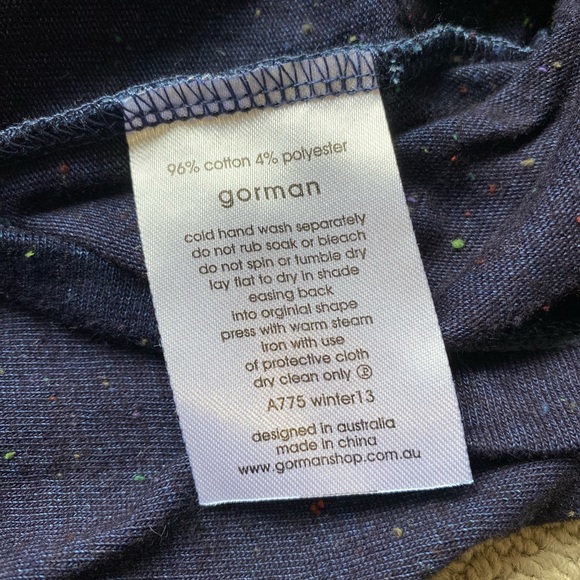 ⛔️Sold⛔️Gorman half sleeve high low cotton blouse top AU6 - Picture 6 of 7